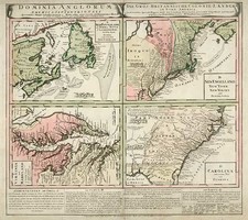 New England, Mid-Atlantic and Southeast Map By Homann Heirs