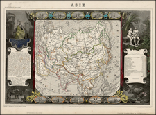 Asia and Asia Map By Victor Levasseur