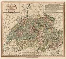 Europe and Switzerland Map By John Cary