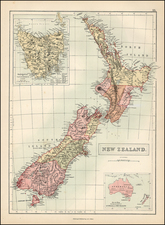 Australia & Oceania and New Zealand Map By Adam & Charles Black