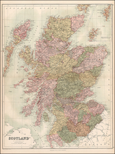 Scotland Map By Adam & Charles Black