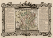 France Map By Louis Brion de la Tour