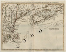 New England and Canada Map By Antonio Zatta