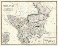 Europe and Turkey Map By W. & A.K. Johnston