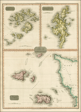 British Isles and British Counties Map By John Pinkerton