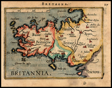 France Map By Abraham Ortelius / Johannes Baptista Vrients