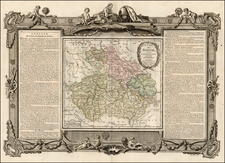 Europe and Czech Republic & Slovakia Map By Louis Brion de la Tour