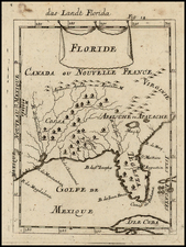 Florida and Southeast Map By Alain Manesson Mallet