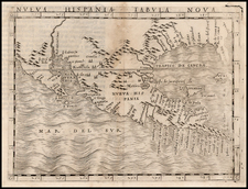 South, Southeast, Texas, Southwest, Rocky Mountains, Mexico and Baja California Map By Giacomo Gastaldi