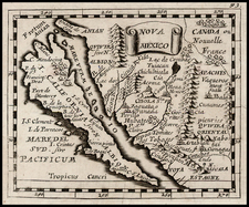 Southwest, Mexico, Baja California and California Map By Pierre Du Val