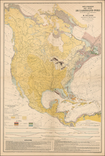 North America Map By Achille Delesse