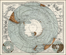 World and Polar Maps Map By Adolf Stieler