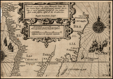 South America and Brazil Map By Nicholas Van Geelkercken / Baptista Van Deutecum 