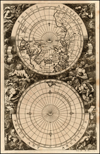 World, World and Polar Maps Map By Pieter van der Aa