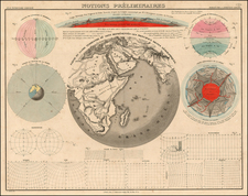 World, Eastern Hemisphere, Celestial Maps and Curiosities Map By J. Andriveau-Goujon