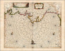 British Isles Map By Caspar  Lootsman / Anthonie (Theunis)   Jacobsz