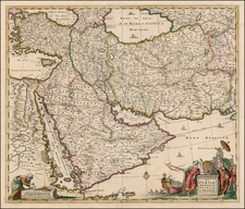 Europe, Asia, Central Asia & Caucasus, Middle East and Balearic Islands Map By Frederick De Wit