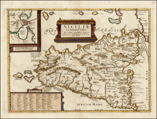 Italy and Balearic Islands Map By Giovanni Battista Recurti