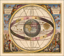 World, Celestial Maps and Curiosities Map By Andreas Cellarius