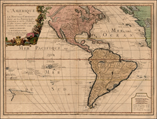 South America, Australia & Oceania, Oceania, New Zealand and America Map By Jean-Baptiste Nolin