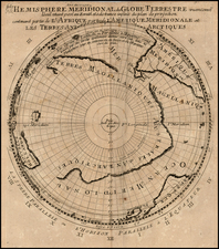 Southern Hemisphere, Polar Maps and New Zealand Map By Pierre Moullart-Sanson