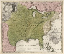 United States, South, Southeast and Midwest Map By Johann Baptist Homann