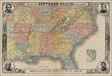 South, Southeast and Texas Map By Harper