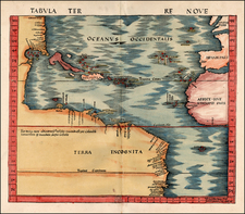 World, World, Atlantic Ocean, North America, South America and America Map By Martin Waldseemüller