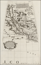 Texas, Southwest, Rocky Mountains, Mexico, Baja California and California Map By Vincenzo Maria Coronelli