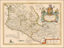 Mexico Map By Jodocus Hondius