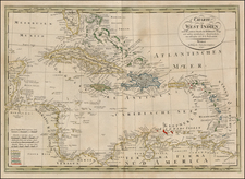 Southeast, Caribbean and Central America Map By Franz Ludwig Gussefeld