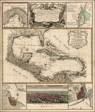 Southeast, Mexico, Caribbean and Central America Map By Homann Heirs