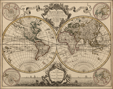 World, World and Polar Maps Map By Johannes Covens  &  Cornelis Mortier