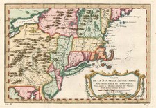 New England and Mid-Atlantic Map By Jacques Nicolas Bellin