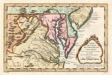 Mid-Atlantic and Southeast Map By Jacques Nicolas Bellin