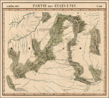 Plains and Rocky Mountains Map By Philippe Marie Vandermaelen