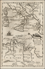 Italy, North Africa and Balearic Islands Map By Samuel Bochart