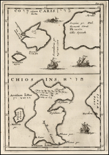 Balearic Islands and Greece Map By Samuel Bochart