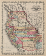 Southwest, Rocky Mountains and California Map By Charles Desilver