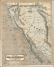 Southwest, Rocky Mountains, Baja California and California Map By Sidney Morse  &  Samuel Breese