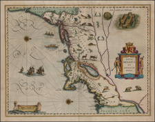 New England and Mid-Atlantic Map By Willem Janszoon Blaeu