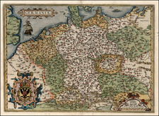 Europe, Netherlands, Poland, Baltic Countries and Germany Map By Abraham Ortelius