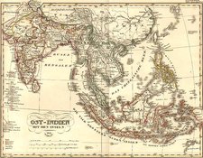Asia, China, India, Southeast Asia and Philippines Map By Adolf Stieler