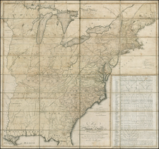 United States, New England, Mid-Atlantic, Southeast and Midwest Map By Abraham Bradley