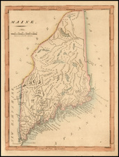 New England Map By Carey  &  Warner