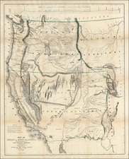 Southwest, Rocky Mountains and California Map By John Charles Fremont / Charles Preuss