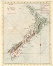 Australia & Oceania and New Zealand Map By James Cook