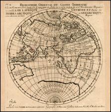 Eastern Hemisphere, Polar Maps, Asia, Africa and Australia Map By Pierre Moullart-Sanson