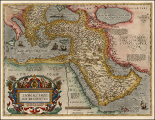 Ukraine, Turkey, Mediterranean, Central Asia & Caucasus, Middle East, Turkey & Asia Minor and Greece Map By Abraham Ortelius