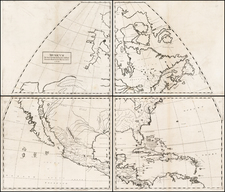 Texas and North America Map By Giovanni Battista Nicolosi